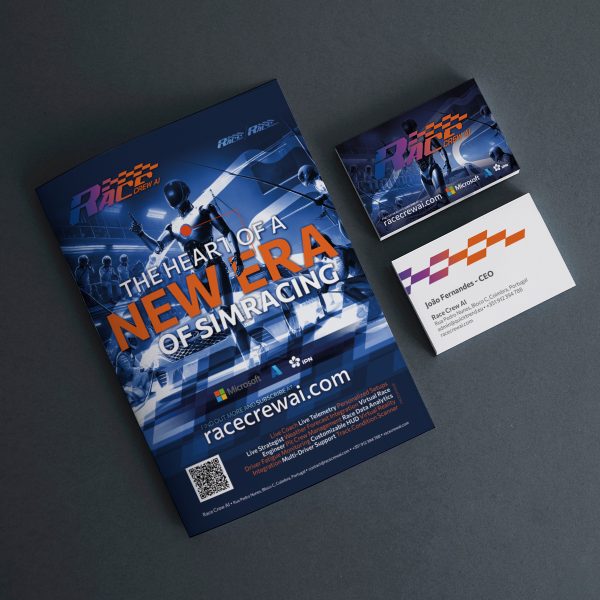 cartao de visita e flyer race crew ai